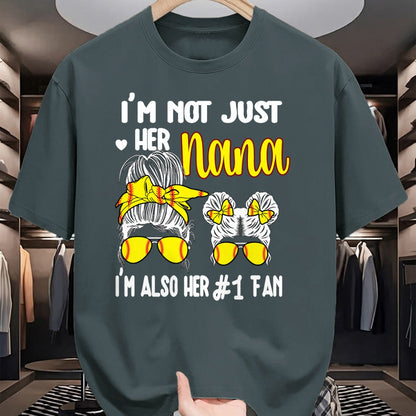 Best Grandma Shirt, Proud Grandma Unisex T-Shirt/Hoodie/Sweatshirt HLT00 - Softball Grandma Nana Granddaughter Softball Nana T-Shirt