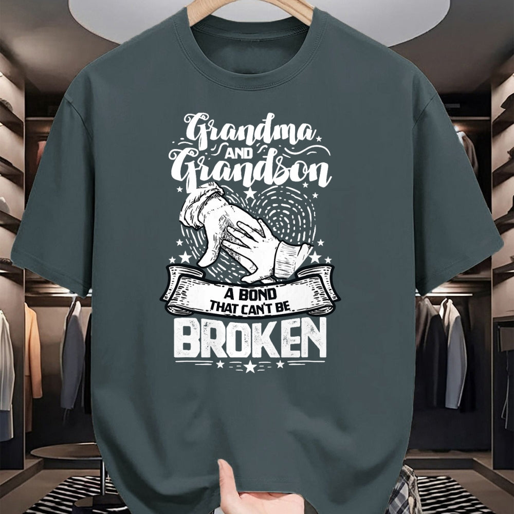Best Grandma Shirt, Proud Grandma Unisex T-Shirt/Hoodie/Sweatshirt HLT00 - Grandma And Grandson A Bond That Can't Be Broken T-Shirt (1)