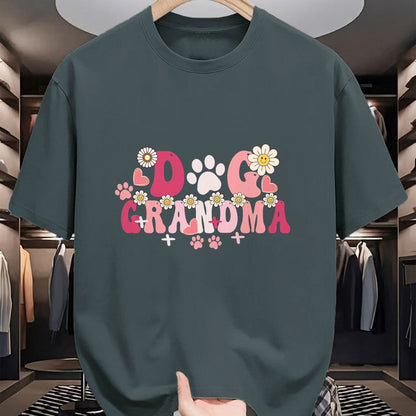 Best Grandma Shirt, Proud Grandma Unisex T-Shirt/Hoodie/Sweatshirt HLT00 - Groovy Dog Grandma Owner Mama Grandma Dog Lovers T-Shirt