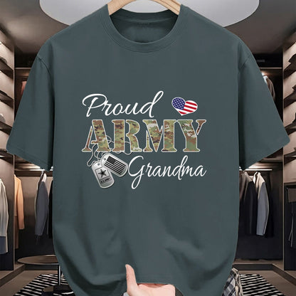 Best Grandma Shirt, Proud Grandma Unisex T-Shirt/Hoodie/Sweatshirt HLT00 - Proud Army Grandma Shirt Military Pride T-Shirt