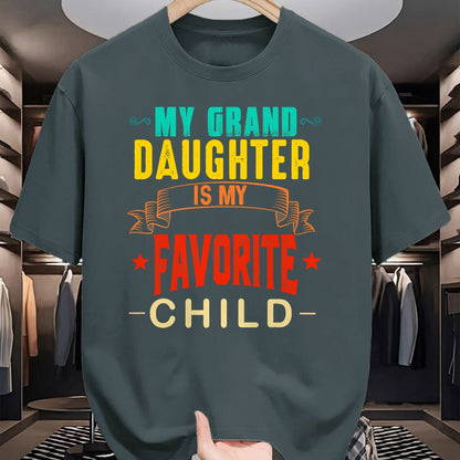 Best Grandma Shirt, Proud Grandma Unisex T-Shirt/Hoodie/Sweatshirt HLT00 - My Granddaughter is My Favorite Child Funny Grandpa Grandma T-Shirt (1)
