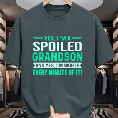 Best Grandma Shirt, Proud Grandma Unisex T-Shirt/Hoodie/Sweatshirt HLT00 - Favorite Spoiled Grandson Birthday T-Shirt