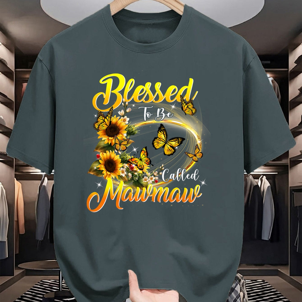 Best Grandma Shirt, Proud Grandma Unisex T-Shirt/Hoodie/Sweatshirt HLT00 - Blessed to be called Mawmaw Shirt Sunflower Lovers Grandma T-Shirt