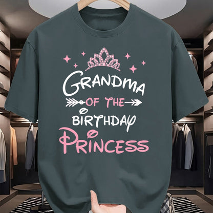 Best Grandma Shirt, Proud Grandma Unisex T-Shirt/Hoodie/Sweatshirt HLT00 - Grandma Of The Birthday Princess Toddler Kid Girl Family T-Shirt