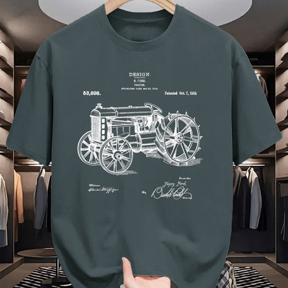 Best Farmer Life Shirt, Funny Farmer UnisexT-Shirt/Hoodie/Sweatshirt HLT00 -Classic Vintage Patent 1919 Farm Tractor Gift T-Shirt Small