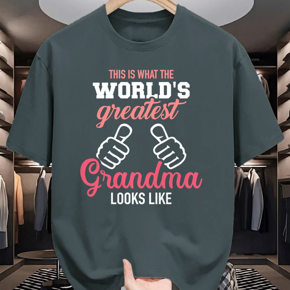 Best Grandma Shirt, Proud Grandma Unisex T-Shirt/Hoodie/Sweatshirt HLT00 - This is what world's greatest grandma looks like T-Shirt (2)