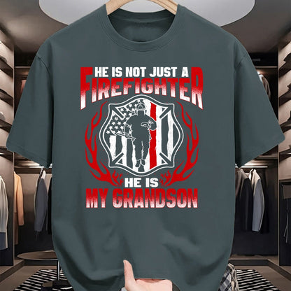 Best Grandma Shirt, Proud Grandma Unisex T-Shirt/Hoodie/Sweatshirt HLT00 - My Grandson Is Firefighter Hero Proud Fire Grandma Grandpa T-Shirt
