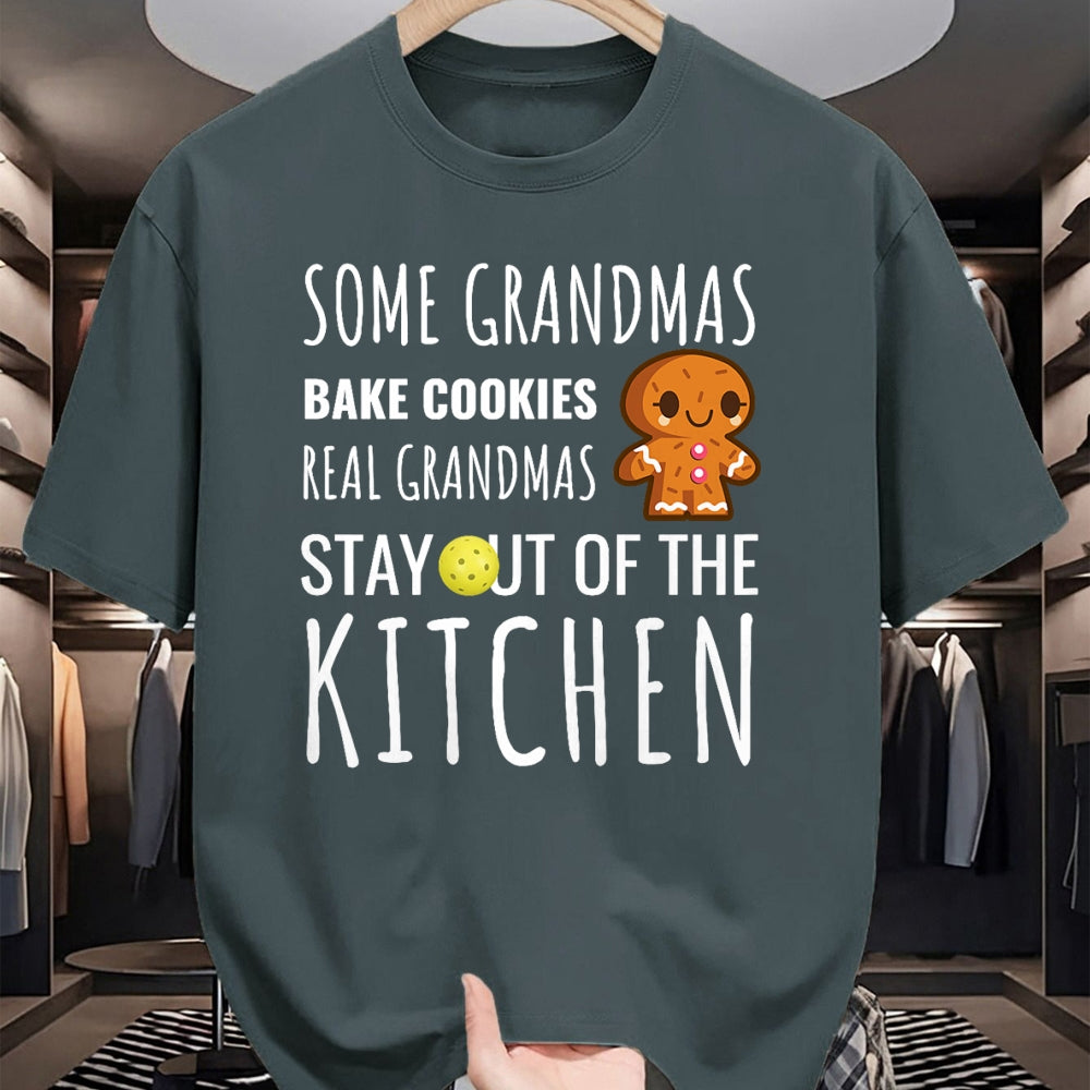Best Grandma Shirt, Proud Grandma Unisex T-Shirt/Hoodie/Sweatshirt HLT00 - Funny Pickleball Grandma Stay Out of the Kitchen Player T-Shirt