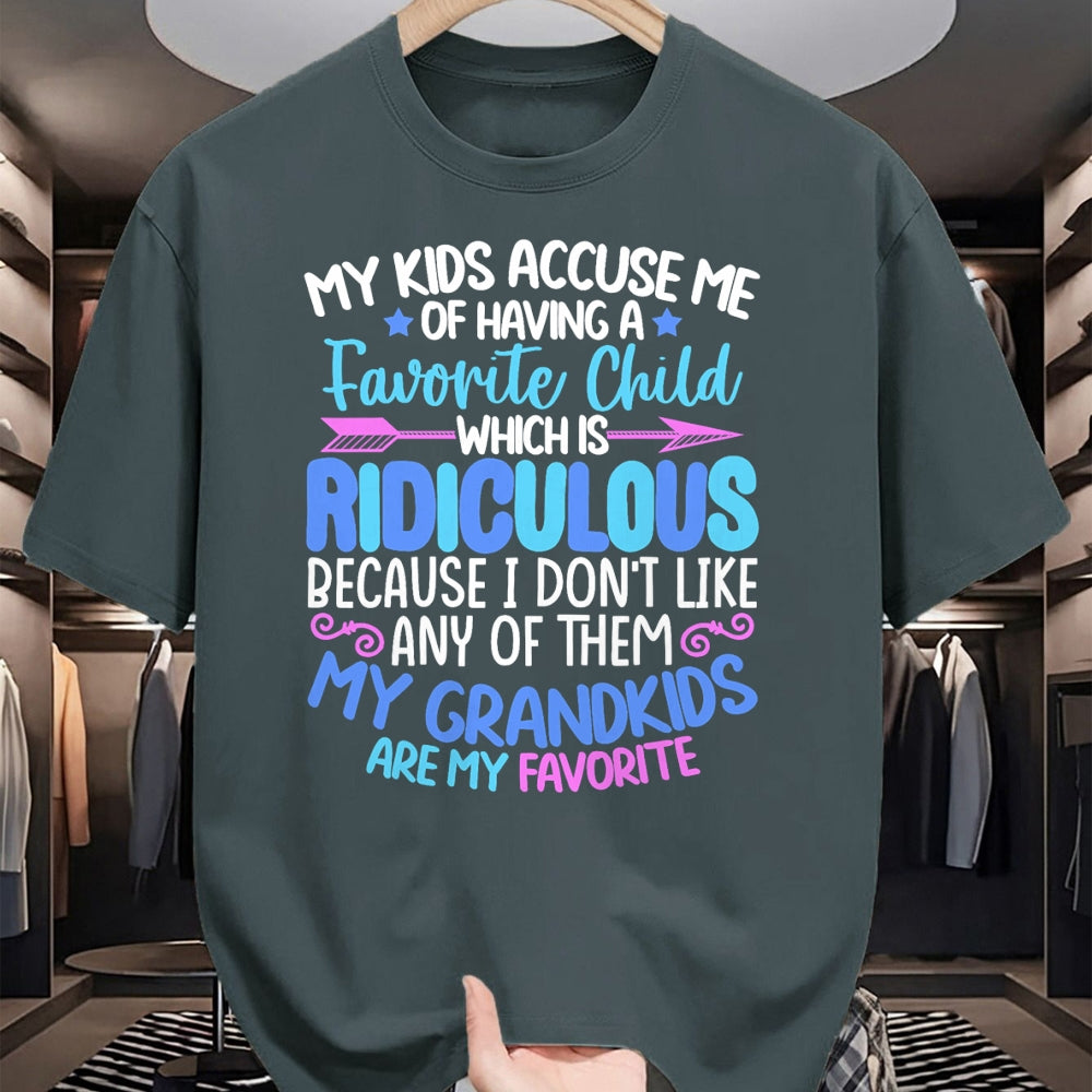 Best Grandma Shirt, Proud Grandma Unisex T-Shirt/Hoodie/Sweatshirt HLT00 - My Grandkids Are Favorite Funny Family Grandpa Grandma T-Shirt (1)