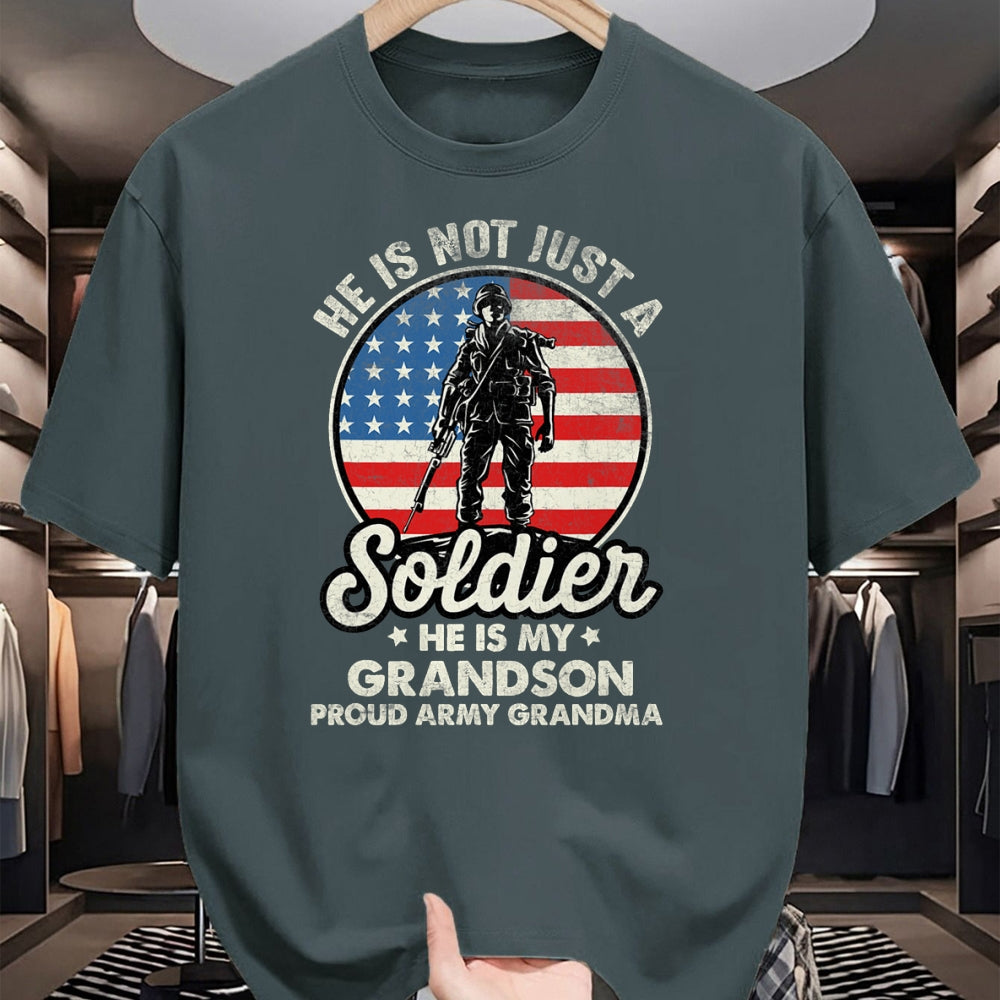 Best Grandma Shirt, Proud Grandma Unisex T-Shirt/Hoodie/Sweatshirt HLT00 - My Grandson Is A Soldier Quote Proud Army Grandma T-Shirt