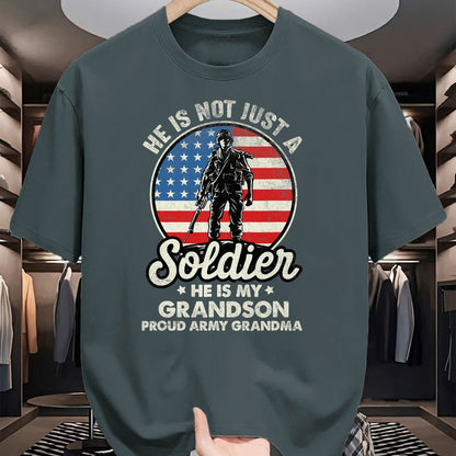 Best Grandma Shirt, Proud Grandma Unisex T-Shirt/Hoodie/Sweatshirt HLT00 - My Grandson Is A Soldier Quote Proud Army Grandma T-Shirt