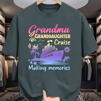 Best Grandma Shirt, Proud Grandma Unisex T-Shirt/Hoodie/Sweatshirt HLT00 - Grandma Granddaughter Memories Gift For Cruise Vacation T-Shirt
