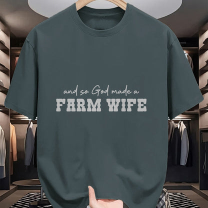 Best Farmer Life Shirt, Funny Farmer UnisexT-Shirt/Hoodie/Sweatshirt HLT00 - and So God Made A Farm Wife Women Girl Funny Farmer T-Shirt