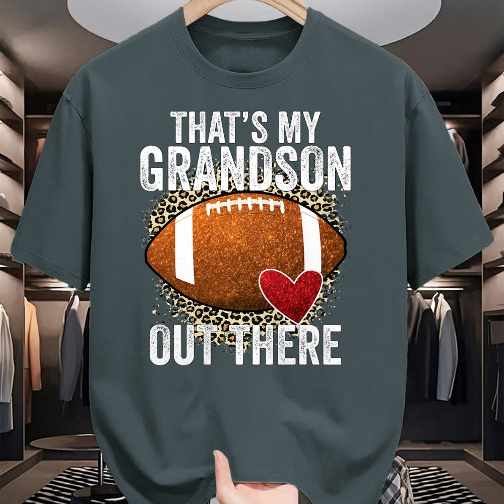 Best Grandma Shirt, Proud Grandma Unisex T-Shirt/Hoodie/Sweatshirt HLT00 - That's My Grandson Out There Football Grandma Grandpa T-Shirt (1)