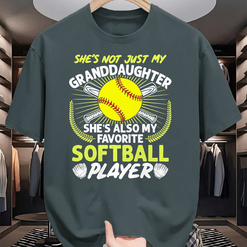 Best Grandma Shirt, Proud Grandma Unisex T-Shirt/Hoodie/Sweatshirt HLT00 - Funny My Granddaughter She's Also My Favorite Softball T-Shirt