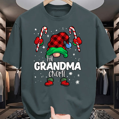 Best Grandma Shirt, Proud Grandma Unisex T-Shirt/Hoodie/Sweatshirt HLT00 - Grandma Gnome Red Buffalo Plaid Matching Family Christmas T-Shirt