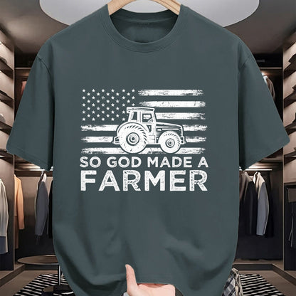 Best Farmer Life Shirt, Funny Farmer UnisexT-Shirt/Hoodie/Sweatshirt HLT00 - American Flag So God Made A Farmer 4th Of July T-Shirt (1)