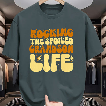Best Grandma Shirt, Proud Grandma Unisex T-Shirt/Hoodie/Sweatshirt HLT00 - Favorite Spoiled Grandson Rocking The Spoiled Grandson Life T-Shirt