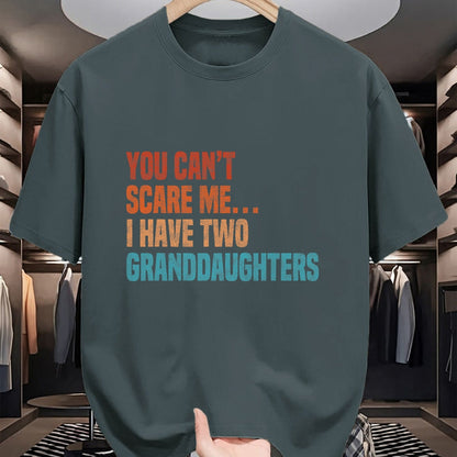 Best Grandma Shirt, Proud Grandma Unisex T-Shirt/Hoodie/Sweatshirt HLT00 - You Can't Scare Me I Have Two Granddaughters Vintage Funny T-Shirt