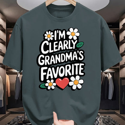 Best Grandma Shirt, Proud Grandma Unisex T-Shirt/Hoodie/Sweatshirt HLT00 - I'm Clearly Grandma's Favorite, Granddaughter Grandma T-Shirt (2)