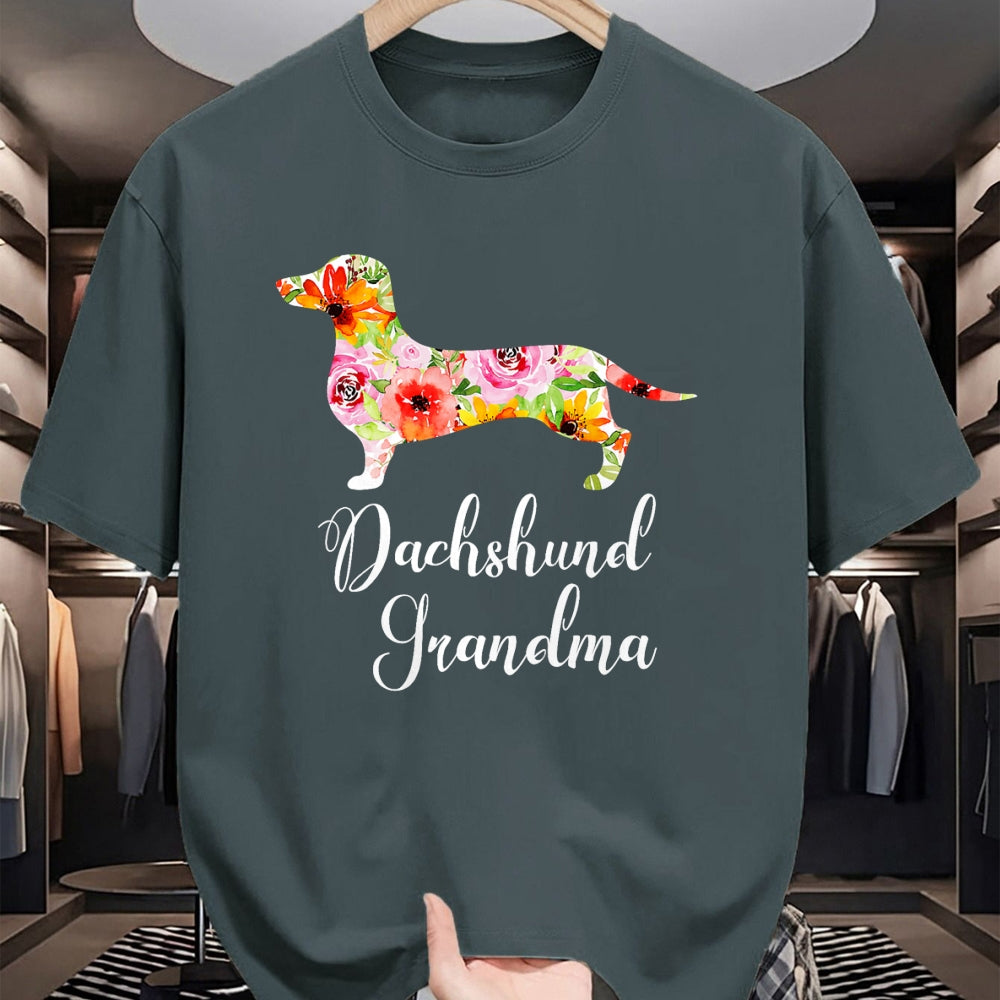 Best Grandma Shirt, Proud Grandma Unisex T-Shirt/Hoodie/Sweatshirt HLT00 - Dachshund Grandma T-Shirt Funny Dog Lover's Novelty Gift T-Shirt