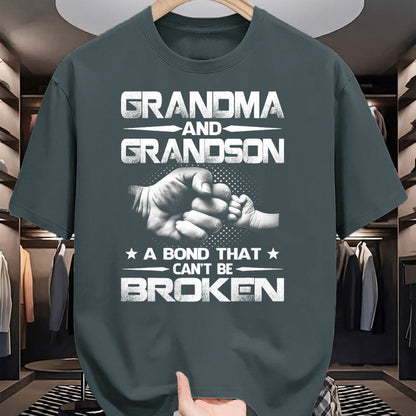 Best Grandma Shirt, Proud Grandma Unisex T-Shirt/Hoodie/Sweatshirt HLT00 - Grandma and Grandson A binding that won't be broken T-Shirt (1)