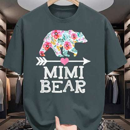 Best Grandma Shirt, Proud Grandma Unisex T-Shirt/Hoodie/Sweatshirt HLT00 - Mimi Bear Mom Grandma Floral Happy Mother's Day tee T-Shirt