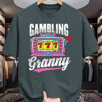 Best Grandma Shirt, Proud Grandma Unisex T-Shirt/Hoodie/Sweatshirt HLT00 - Gambling Granny Design for Grandma T-Shirt