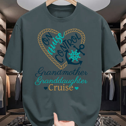 Best Grandma Shirt, Proud Grandma Unisex T-Shirt/Hoodie/Sweatshirt HLT00 - Grandmother Granddaughter Cruise Fun Fam Cruise Love Cruise T-Shirt