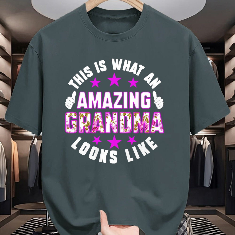 Best Grandma Shirt, Proud Grandma Unisex T-Shirt/Hoodie/Sweatshirt HLT00 - This Is What An Amazing Grandma Looks Like Shirt Mothers Day T-Shirt (1)