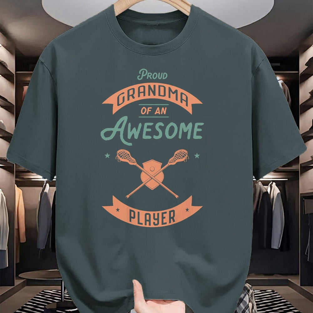 Best Grandma Shirt, Proud Grandma Unisex T-Shirt/Hoodie/Sweatshirt HLT00 - Lacrosse Grandma Awesome Player Grandson Granddaughter T-Shirt