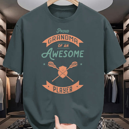 Best Grandma Shirt, Proud Grandma Unisex T-Shirt/Hoodie/Sweatshirt HLT00 - Lacrosse Grandma Awesome Player Grandson Granddaughter T-Shirt