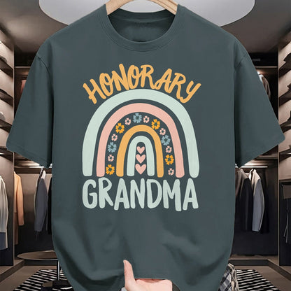 Best Grandma Shirt, Proud Grandma Unisex T-Shirt/Hoodie/Sweatshirt HLT00 - Honorary Grandma Foster Granddaughter Grandson Boho Rainbow T-Shirt