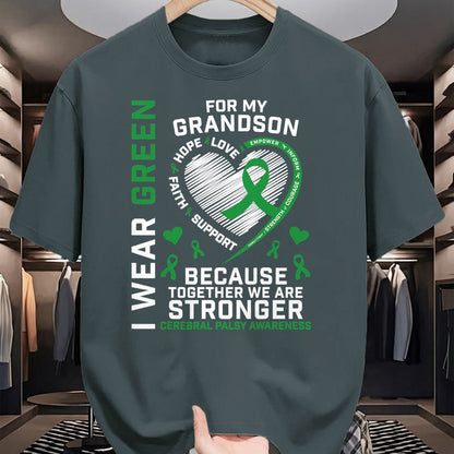 Best Grandma Shirt, Proud Grandma Unisex T-Shirt/Hoodie/Sweatshirt HLT00 - Grandma Grandpa Gifts CP Grandson Cerebral Palsy Awareness T-Shirt