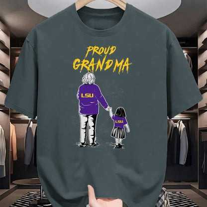 Best Grandma Shirt, Proud Grandma Unisex T-Shirt/Hoodie/Sweatshirt HLT00 - LSU Tigers Proud Grandma LSU Granddaughter T-Shirt