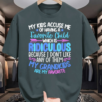 Best Grandma Shirt, Proud Grandma Unisex T-Shirt/Hoodie/Sweatshirt HLT00 - My Grandkids Are Favorite Funny Family Grandpa Grandma T-Shirt