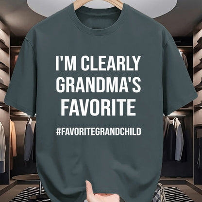 Best Grandma Shirt, Proud Grandma Unisex T-Shirt/Hoodie/Sweatshirt HLT00 - I'm Clearly Grandma's Favorite Funny Granddaughter Grandson T-Shirt