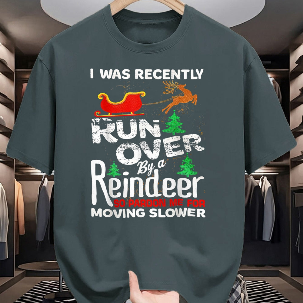 Best Grandma Shirt, Proud Grandma Unisex T-Shirt/Hoodie/Sweatshirt HLT00 - Grandma Got Run Over By A Reindeer Christmas So Pardon Me T-Shirt (1)