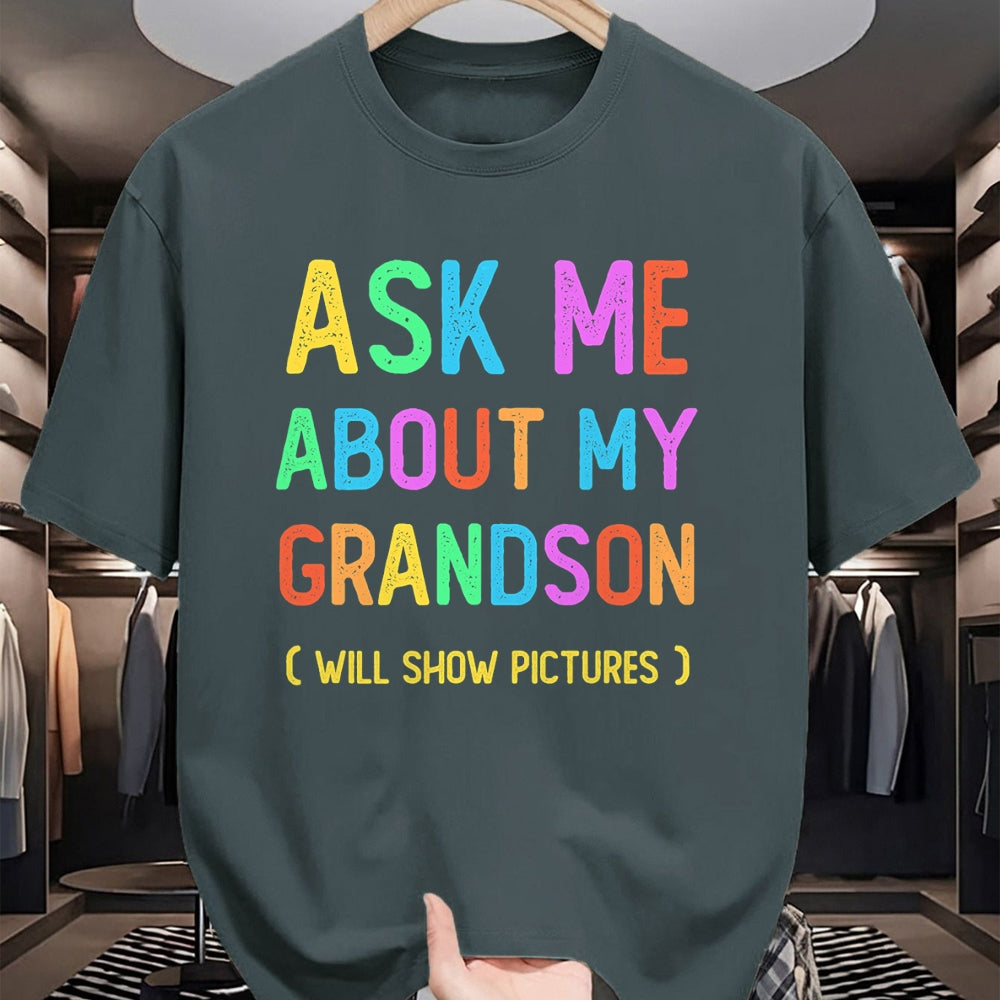 Best Grandma Shirt, Proud Grandma Unisex T-Shirt/Hoodie/Sweatshirt HLT00 - Proud Storyteller Grandpa Grandma Ask Me About My GRANDSON T-Shirt