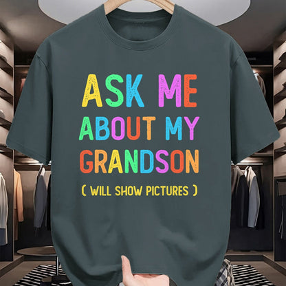 Best Grandma Shirt, Proud Grandma Unisex T-Shirt/Hoodie/Sweatshirt HLT00 - Proud Storyteller Grandpa Grandma Ask Me About My GRANDSON T-Shirt