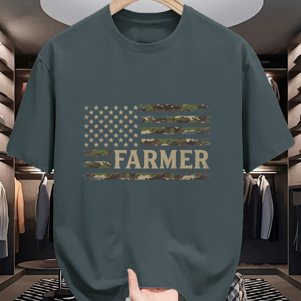 Best Farmer Life Shirt, Funny Farmer UnisexT-Shirt/Hoodie/Sweatshirt HLT00 - Camo Farmer Camourflage USA Flag Fathers Day Farm Owner T-Shirt