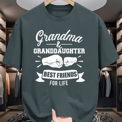 Best Grandma Shirt, Proud Grandma Unisex T-Shirt/Hoodie/Sweatshirt HLT00 - Grandma and granddaughter best friends for life T-Shirt