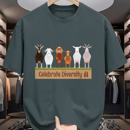 Best Farmer Life Shirt, Funny Farmer UnisexT-Shirt/Hoodie/Sweatshirt HLT00 - Celebrate Diversity Breeds Farm Animal Cute Humor Fun Goat Long Sleeve T-Shirt