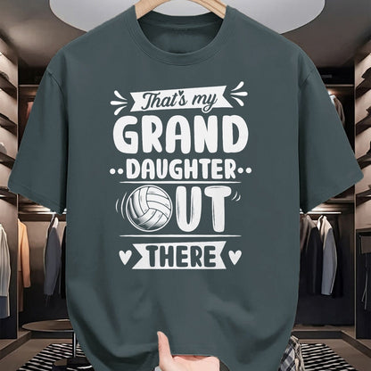 Best Grandma Shirt, Proud Grandma Unisex T-Shirt/Hoodie/Sweatshirt HLT00 - That's My Granddaughter Out There Volleyball For Grandma T-Shirt (1)
