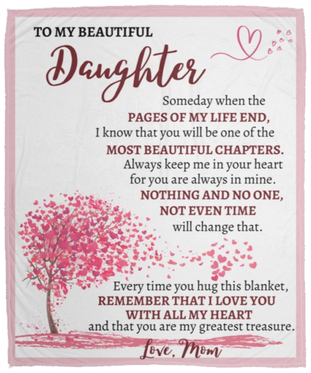 BLANKET FOR DAUGHTER – COMFORT & WARMTH GIFT FROM MOM