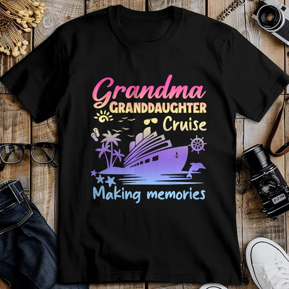 Best Grandma Shirt, Proud Grandma Unisex T-Shirt/Hoodie/Sweatshirt HLT00 - Grandma Granddaughter Memories Gift For Cruise Vacation T-Shirt