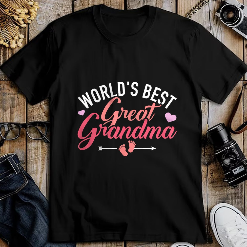 Best Grandma Shirt, Proud Grandma Unisex T-Shirt/Hoodie/Sweatshirt HLT00 - World's best great grandma T-Shirt (1)