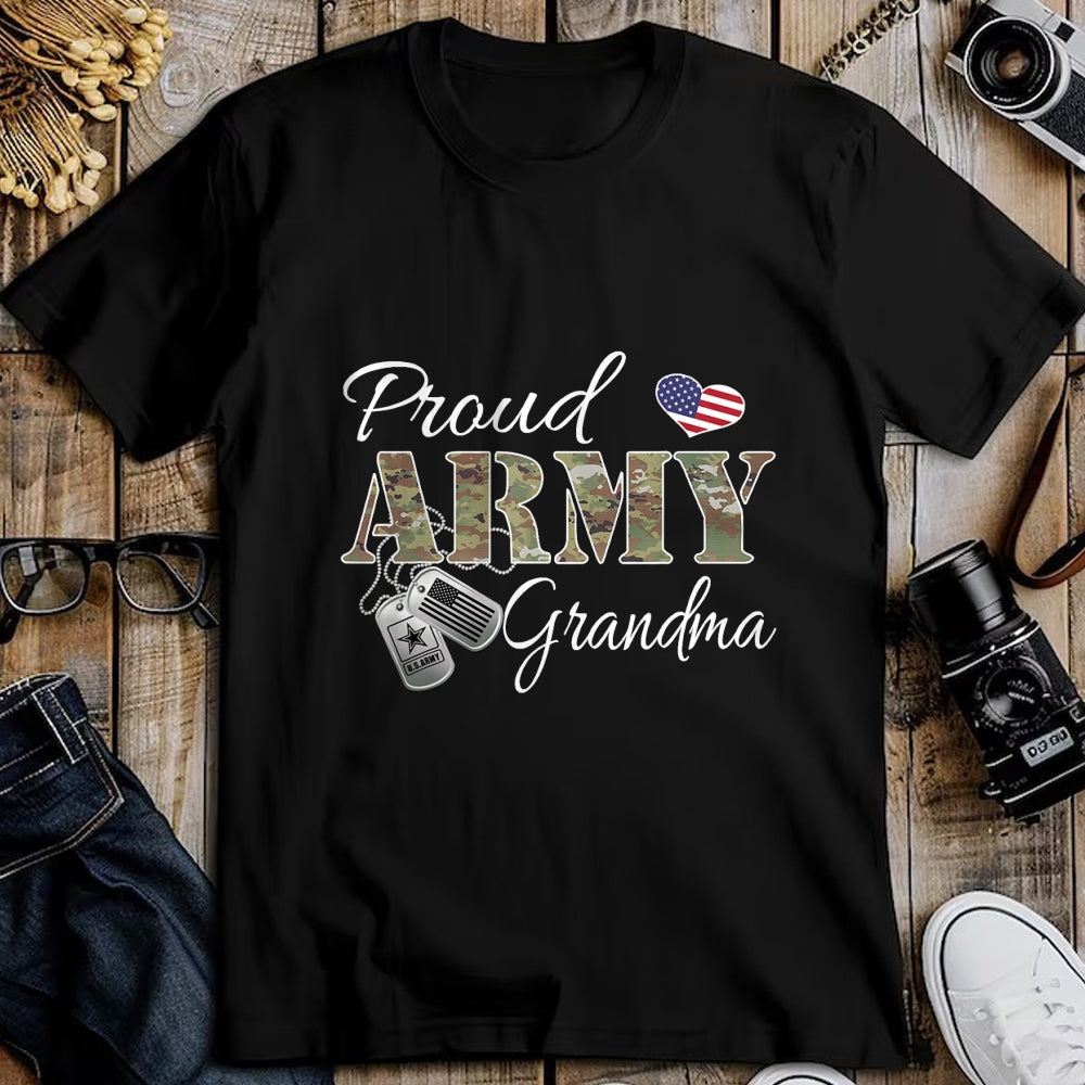 Best Grandma Shirt, Proud Grandma Unisex T-Shirt/Hoodie/Sweatshirt HLT00 - Proud Army Grandma Shirt Military Pride T-Shirt