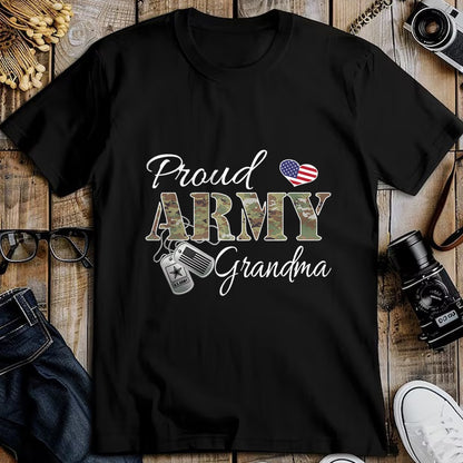 Best Grandma Shirt, Proud Grandma Unisex T-Shirt/Hoodie/Sweatshirt HLT00 - Proud Army Grandma Shirt Military Pride T-Shirt