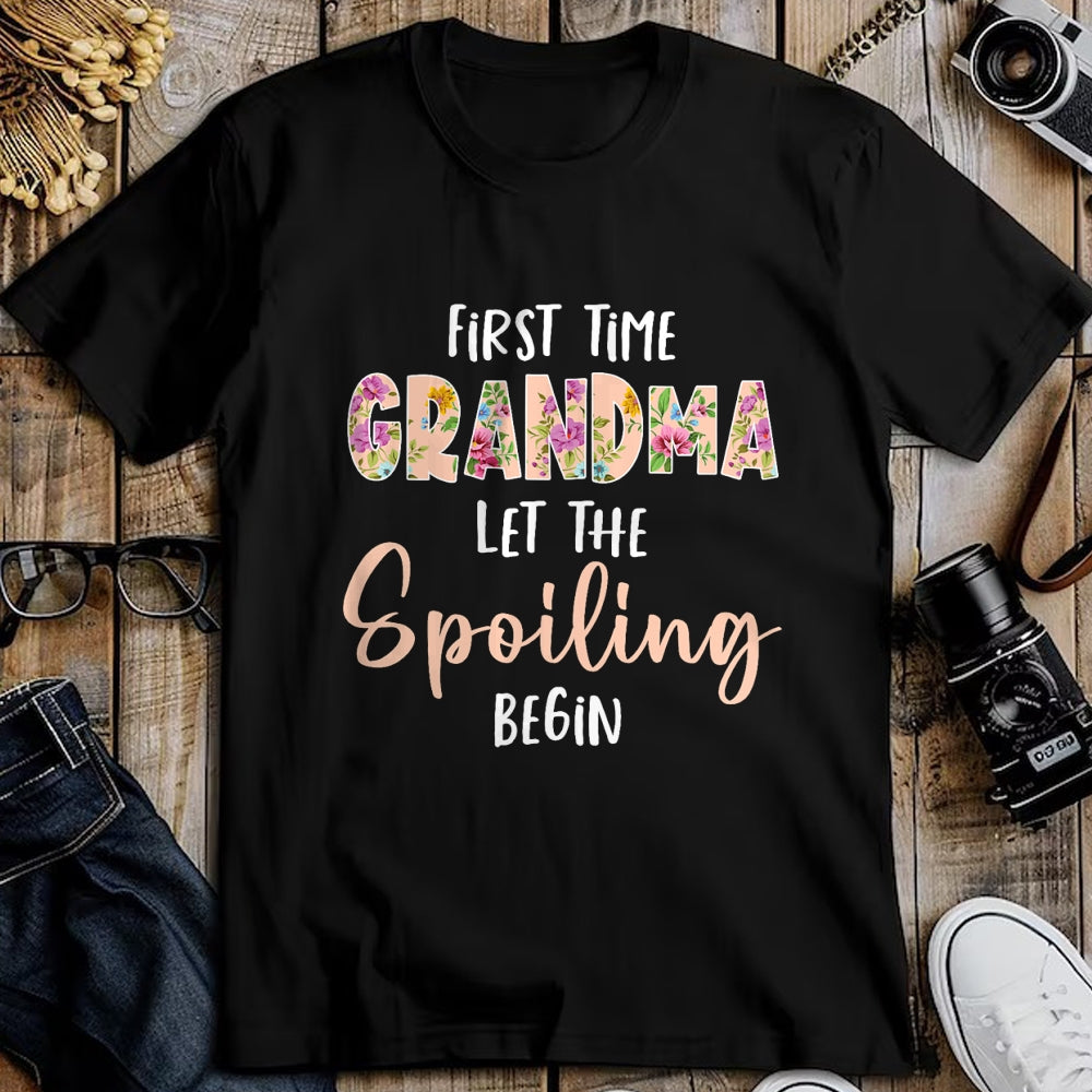 Best Grandma Shirt, Proud Grandma Unisex T-Shirt/Hoodie/Sweatshirt HLT00 - Grandmother - Let The Spoiling Begin Gift First Time Grandma T-Shirt